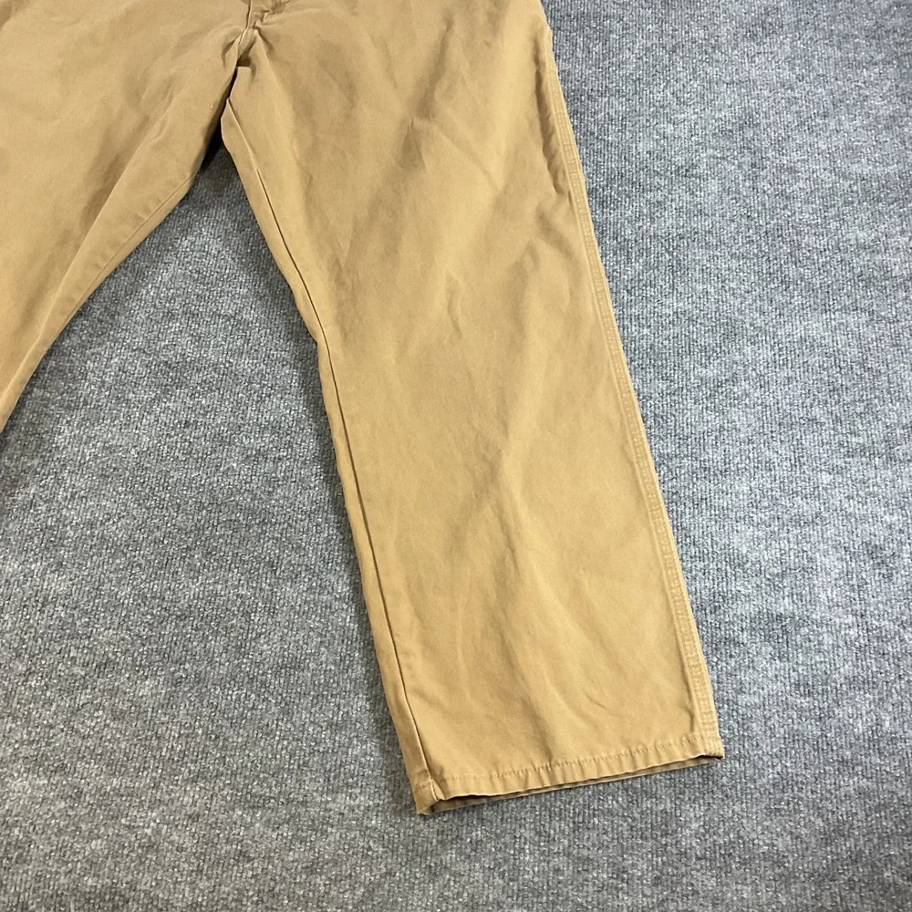 Wrangler Mens Carpenter Pants 40x30 Khaki Relaxed Fit Work Utility Cotton 94LSWA